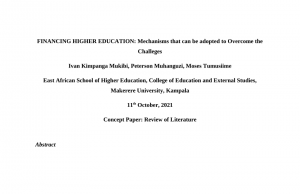 Financing Higher Education: The Role Of Financial Resources